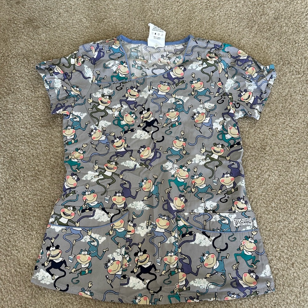 Monkey scrub top
